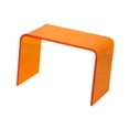 thumbnail image 4 of Taburete acrílico, taburete pequeño, taburete para el hogar antiskid, banco de ducha para la sala de estar de la sala de estar baño de porche Naranja, 4 of 8