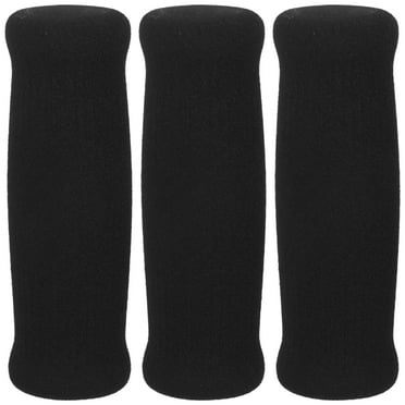 3 Pcs Walking Stick Handle Crutch Parts Hiking Pole Walker Foam Sponge Grip Cover 4pcs (black)