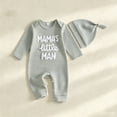 thumbnail image 2 of Curenmufel Baby Rompers Boys Letter Print Snap Closure Striped (Light Green,3-6 Months), 2 of 8