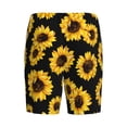 thumbnail image 5 of Naloa Sunflower 6 Men's Short Pajama Pants, Lounge Comfort Shorts with Elasticized Waistband and Side Pockets - 3X-Large, 5 of 9