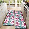 thumbnail image 4 of Kitchen Rugs Sets Of 2,Pioneer Flower Floral Print Pattern Anti Fatigue Kitchen Mat Rugs Non Slip Washable,Decorative Kitchen Floor Mats for Kitchen,Sink,Laundry,17"x47"+17"x47", 4 of 5