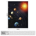 thumbnail image 4 of Qinduosi Flannel Sofa Blanket - Space Planet Print Throw Blanket Smooth Soft Sofa Chair Bed Office Practical Blanket, 4 of 6