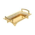 thumbnail image 5 of WeiLaiKeQi Serving Tray Vanity Tray Elegant Serving Platter for Kitchen Bathroom Office Gold, 5 of 9