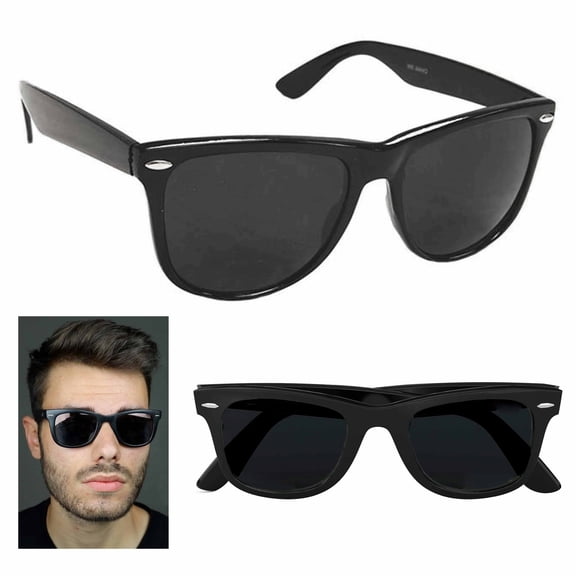 1 Pair Square Frame Sunglasses for Women Men, Black Glasses Polarized Protection, Black