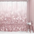 thumbnail image 2 of Cortina de ducha de tela rosa brillante con brillo, decoración de baño para mujeres y niñas, 182 cm de ancho x 182 cm de alto, color oro rosa brillante (sin brillo brillante), decoración para baño,, 2 of 6