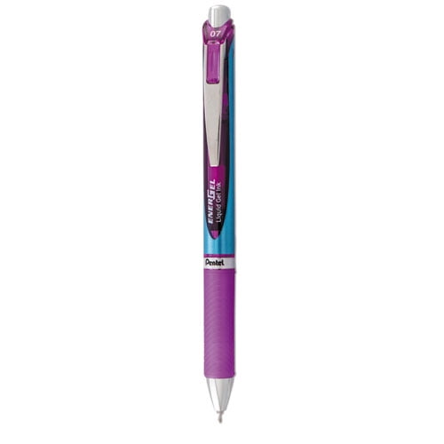 EnerGel RTX Gel Pen, Retractable, Medium 0.7 mm, Violet Ink, Violet/Gray Barrel EnerGel RTX Gel Pen, Retractable, Medium 0.7 mm, Violet Ink, Violet/Gray Barrel