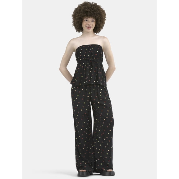 No Boundaries Tube Top and Palazzo Pants Set, 2-Piece, Women's