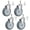 4-4 inch No Brake, variant on Stem Caster Wheels 3 Inch Locking Casters Set Of 4 7/16-inch Diameter Swivel Castor Heavy Duty Tpr Rubber Replacement Castors For Cart Stool Mop Bucket Grill Shop Vac