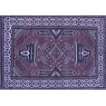 thumbnail image 1 of Ahgly Company Machine Washable Indoor Rectangle Geometric Blue Traditional Area Rugs, 3' x 5', 1 of 4