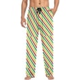 thumbnail image 4 of HPINK-T Colorful Stripe Mens Sleep Pajama Pants Set Bottoms Christmas Stocking Socks Fleece Lounge Sleepwear PJs S, 4 of 7