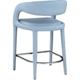 thumbnail image 5 of Pemberly Row Contemporary Soft Light Blue Vegan Leather Stool, 5 of 8