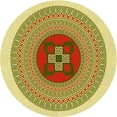 thumbnail image 1 of Ahgly Company Machine Washable Indoor Square Transitional Dark Bisque Brown Area Rugs, 3' Square, 1 of 7