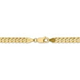 thumbnail image 3 of 14K Yellow Gold 4.75mm Beveled Curb Chain Bracelet Size 7, 3 of 7