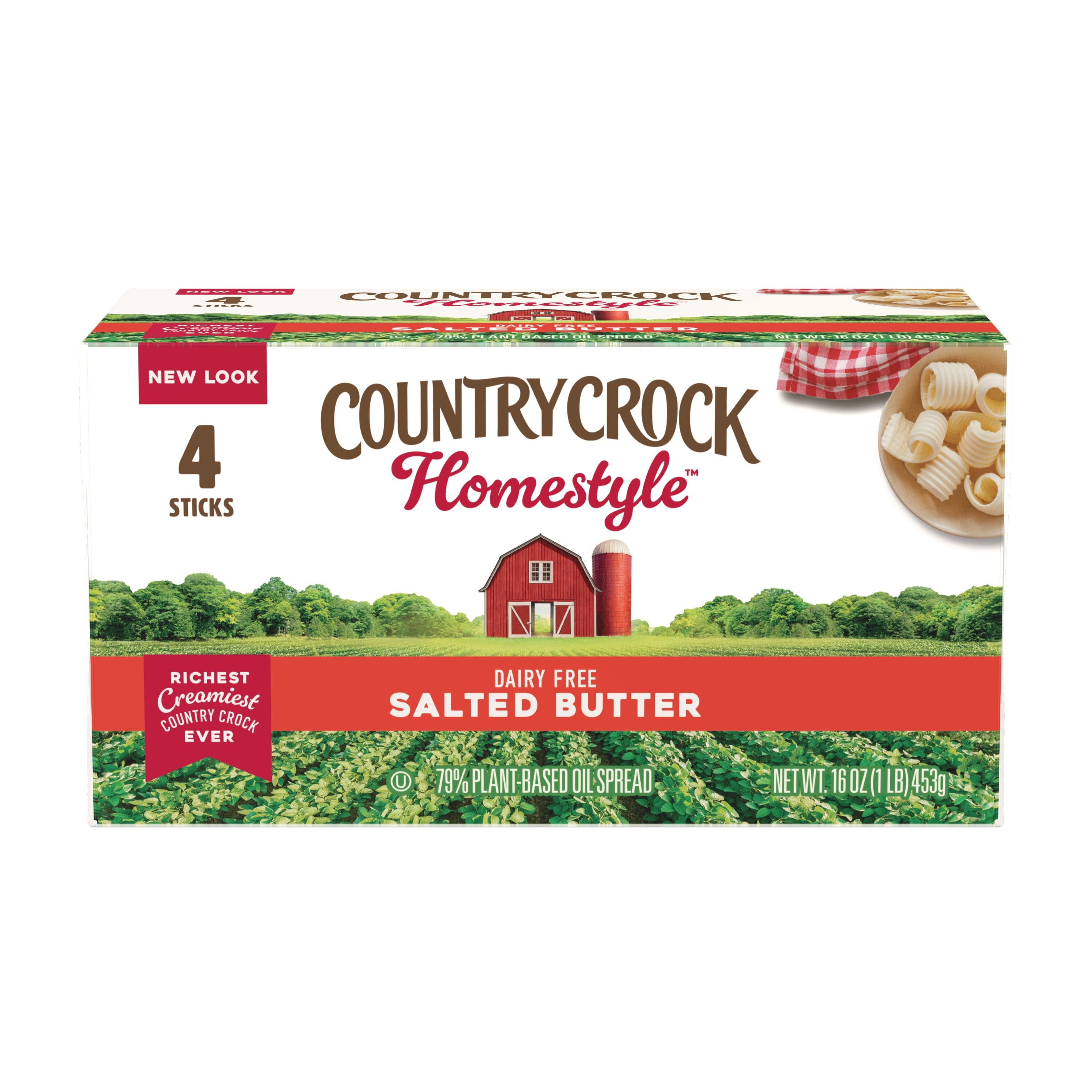 Country Crock Homestyle Dairy Free Butter Salted Sticks, 16 oz, 4-pack