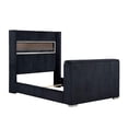 thumbnail image 5 of Bed Frame Black Color 1pc Eastern King Size Bed Wing back Design Headboard Bedroom Furniture TV Lift Footboard Contemporary Style, 5 of 8