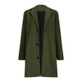 thumbnail image 2 of Delayuji Womens Long Wool Coat Double Breasted Trench Button Down Coats Winter Clothes Wool Coat Spring Work Long Wool Coat Overcoat, 2 of 5