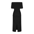 thumbnail image 6 of Casual Dresses For Women Clearance Short Sleeve Off-The-Shoulder Dress Red Dresses for Women Evening Knee-Length dress,Black,XL, 6 of 6