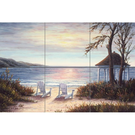 Tile Mural Kitchen Backsplash - Serenity - by Barbara Felisky