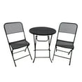 thumbnail image 1 of Four Seasons Courtyard Padova Foldable 3 Piece Bistro Dining Set, Black, 1 of 7