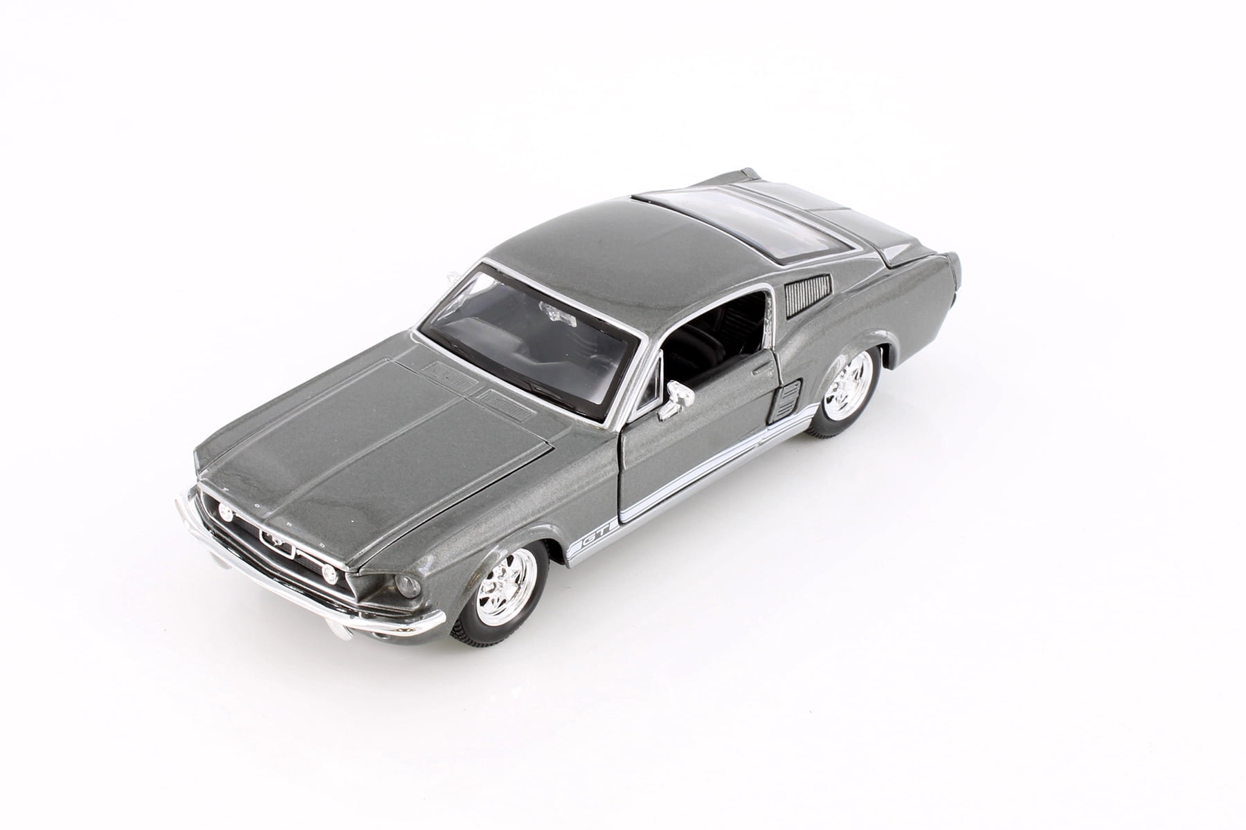 1967 Ford Mustang GT-500 Hard Top, Gray - Showcasts 37260 - 1/24 Scale Diecast Model Toy Car
