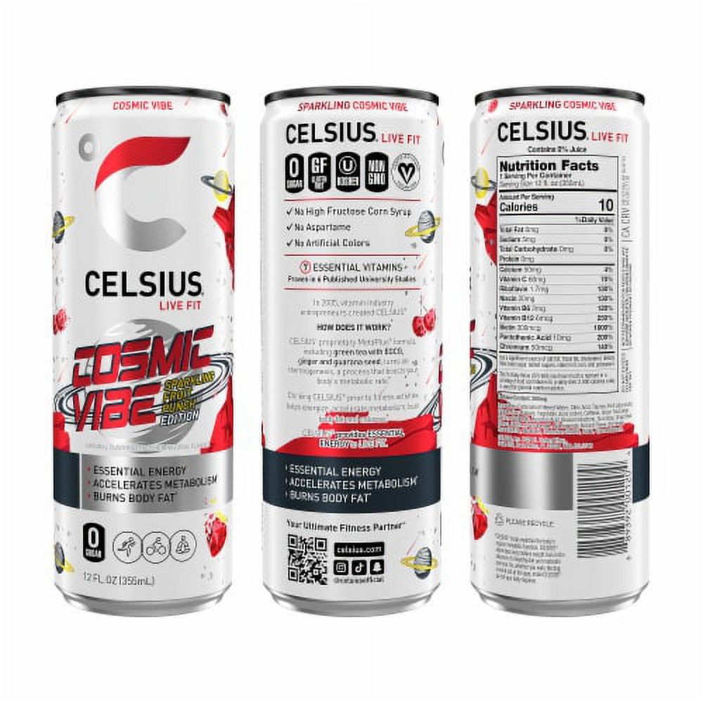 CELSIUS Sparkling Space Vibe Energy Drink Variety Pack 12 pk / 12 fl oz.