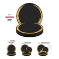thumbnail image 7 of Smarty 7.5" Black with Gold Moonlight Round Plastic Salad Plate 120ct, 7 of 7