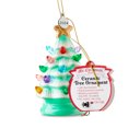 thumbnail image 2 of Mr. Christmas 4" Nostalgic Ceramic Lit Tree Ornament Decoration, Seafoam Green, 2 of 5