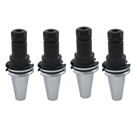 CAT40-ER20 Collet Chuck 4" Gage Length 4Pcs New Tool Holder Set for CNC Engraving Machine and Milling Lathe Tool