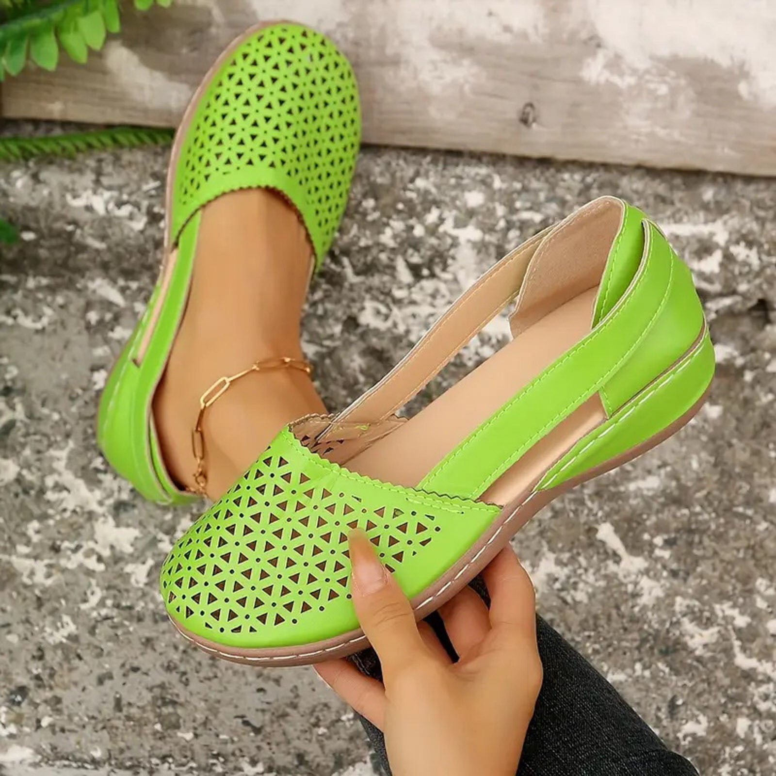 Mepaouo Women's Ballet Flats Business Office Work Casual Dress Shoes Comfortable Wedge Slip on Loafers