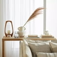 thumbnail image 2 of Bouclair Natural Glass Candle Holder with Wooden Base 8.25 X 15 in (20.96 X 38.1 cm), 2 of 10