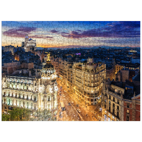 MyPuzzle - Madrid Skyline Spain - Premium 500 Piece Jigsaw Puzzle for Adults