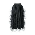 thumbnail image 1 of Douhoow Woman Tutu Skirt Vintage Party Pleated Long Skirt Fashion Split Tulle Skirt, 1 of 4