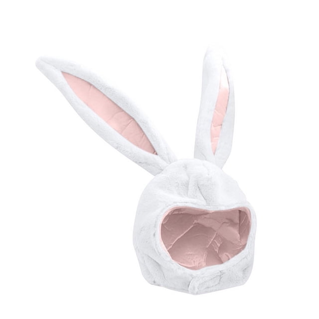 BEMS-Gorro de Conejo para niña, Orejas de Conejo Lindas, Gorro de Felpa, Cabeza cálida, Gorro para sesión de Fotos (Blanco)