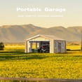 thumbnail image 7 of 13 x 20 Ft Heavy-Duty Carport, Portable Garage, 180g PE Waterproof Canopy and 8 x 1.0 mm Poles for Full-Size Pickup Trucks, Boats, and SUVs, 7 of 7