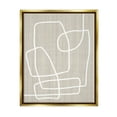 thumbnail image 5 of Stupell Industries Contemporary White Line Shapes Minimal Grain Design Metallic Gold Framed Floating Canvas Wall Art, 16x20, by Alpenglow Workshop, 5 of 5