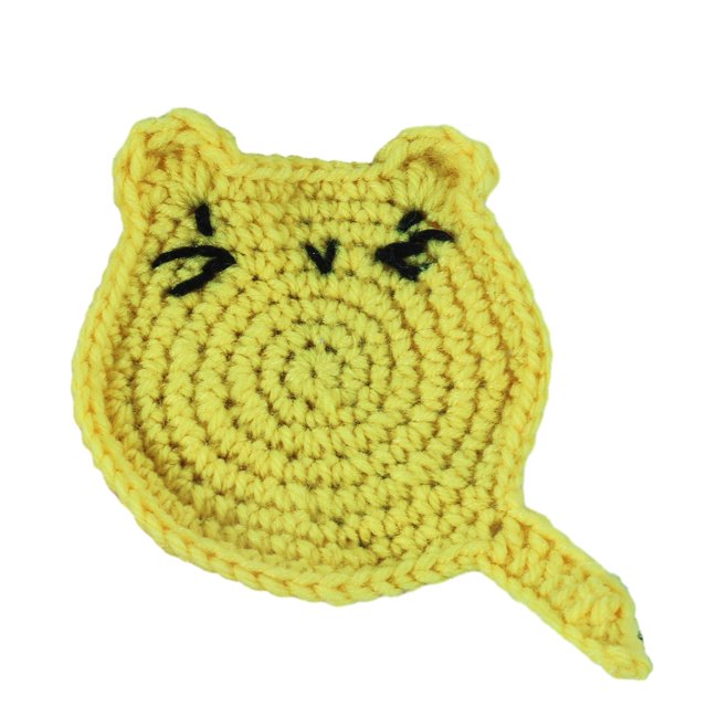 CSChome Cartoon Coaster Cartoon Coaster Crochet Cartoon Heat-Resistant Non-Slip Handmade Mug Coffee Tea Cup Holder Decoration