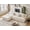 White, variant on 106" Modular Cloud Sectional Sofa, L-Shape Sofa for Living Room, 57" Deep Boneless Couch with 5 Pillows, Cup Holders & Side Pockets, Ultra-Soft Corduroy, No Assembly,Left-Facing Chaise,Dark Grey