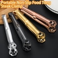 thumbnail image 4 of Pinzas para alimentos de temporada rosa, agarre cómodo, forma de pata de gato, de acero inoxidable, portátiles, de mano, para pan, pinzas para barbacoa, utensilio de cocina, 4 of 8