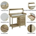 thumbnail image 6 of Alden design Light Green Fir, Wood and Metal Potting Bench, 6 of 8