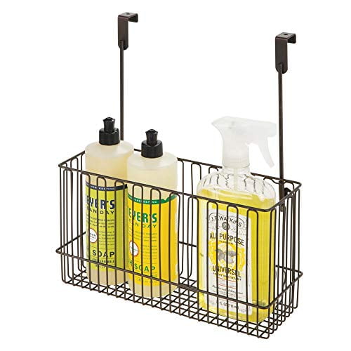 mDesign Metal Over Kitchen Storage Organizer Holder or Basket
