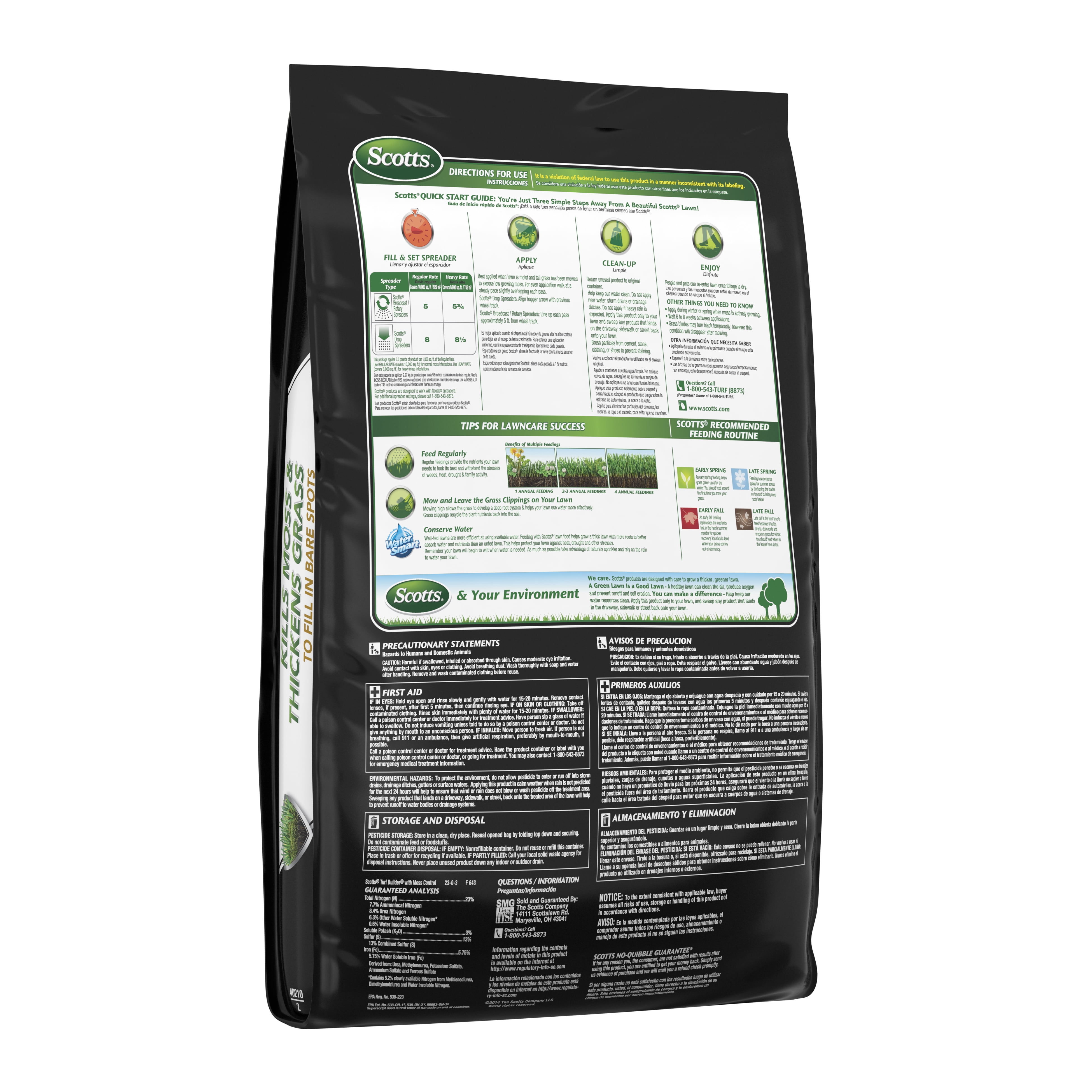 Scotts Turf Builder with Moss Control, Up to 10,000 sq. ft., 50 lbs.