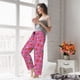 thumbnail image 5 of Balery Strawberry Floral Pantalones de pijama para mujer, pijamas ultraligeros, pantalones de estar por casa-Large, 5 of 6