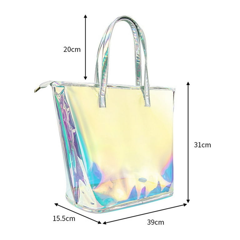 Bag Tote Clear Beach Bags Transparent Holographic Shoulder Pouch