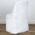 Efavormart 50pcs White Linen Polyester Folding Chair Cover Dinning