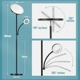 thumbnail image 4 of Floor Lamp, 42W 4000LM  Bright  Room Lamp with Adjustable Reading Light,Dimmable Modern Standing Lamp with Remote & Touch Control for Room  Office Floor Light, 4 of 7