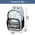 thumbnail image 4 of Large Clear PVC Backpack Heavy Duty See Through Backpack for Adults Work Travel, Blue Butterfly Stars Printed 12L, 4 of 8