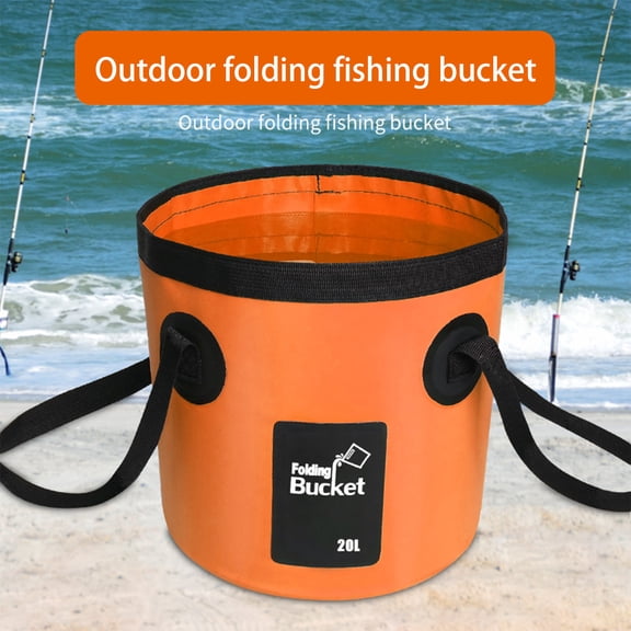 Limited Time Deal karymi Fishing Bucket, Space Saving Water Storage Container Folding Camping Bucket Outdoor Travel Hiking Fishing Gardening Car Wash Weekly Deal Gifts for Men Camping Essentials