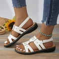 thumbnail image 2 of NOKIO Women's Open Toe Shoes Ladies Casual Paste Flat Roman Shoes Summer Fashion Ladies Arch Support Sandals, 2 of 8