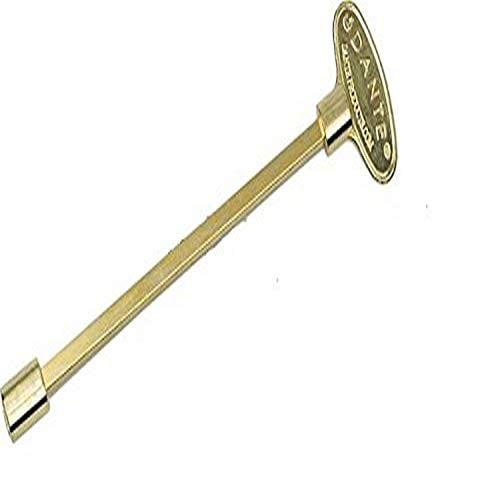 Dante Products Universal Gas Valve Key, 8Inch, Polished Brass