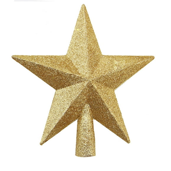 Yocowu Glitter Christmas Star Tree Topper Sparkling Five-Point for Star Christmas Tree